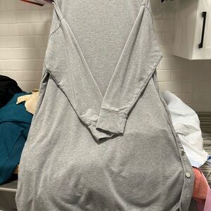 REKUAR Heather Gray Long Sleeve Dress